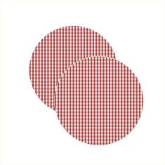 Sousplat Xadrez Vermelho - NSW, com base, 2 Peças