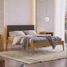 Cama de Casal Madeira Maciça Frank Artemobili