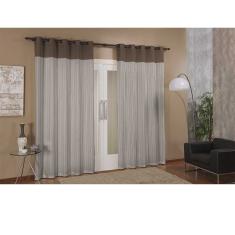 Cortina De Parede Para Varão London Prime Tabaco Têxtil Lar