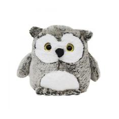 Pelúcia Coruja Cinza com Olhos Amarelos  27cm - Fofy