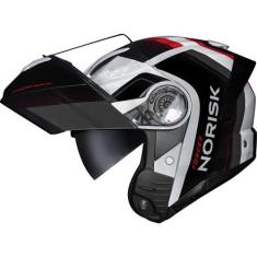 Capacete Norisk Force II Kore Articulado, 56, Cinza