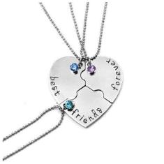 Colar Best Friends Forever Amigas Inseparáveis Niquel