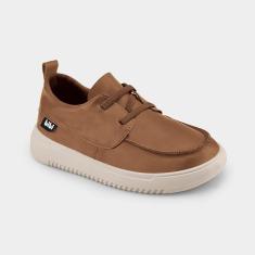 Tênis Infantil Casual Bibi New Way Caramelo de Couro 1192072-Masculino