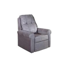 Poltrona Reclinável p/ Sala MH1216 Slim Two Way Suede Cinza - Herval