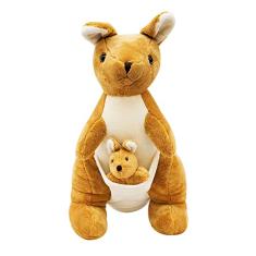 Pelúcia Canguru Bege Com Filhote 48cm