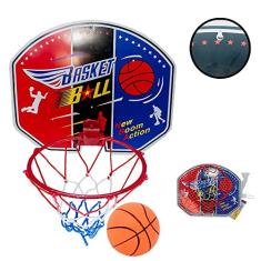 Kit Cesta De Basquete Infantil Tabela Bola e Bico inflador