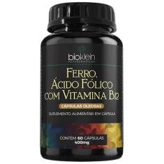 FERRO, ÁCIDO FóLICO E VITAMINA B12 - 60 CáPSULAS - BIOKLEIN 