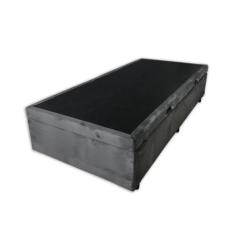 Base Box Baú Solteiro Santo Box Suede Cinza 47x78x188