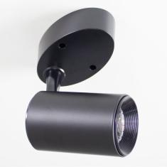 Spot Sobrepor Led 7w Para Teto E Parede Preto 6000k Branco Fr