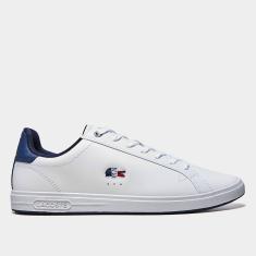 Tênis Couro Lacoste Court Sneakers Masculino-Masculino