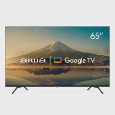 Smart TV aiwa 65 google TV 4K Comando de voz Dolby Vision&Atmos AWS-TV-65-BL-01-G