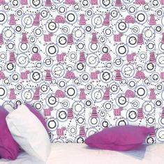 Papel de Parede Infantil Auto Adesivo Lavável Gatinhos