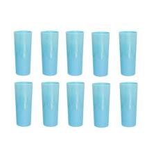 Kit 10 Copos Long Drink 350Ml Azul Claro - Lynx Produções Artistica, 1
