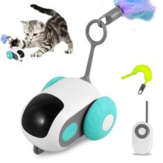 Brinquedo de Gato Felino Pet Carrinho Controle Remoto USB Bateria Reca