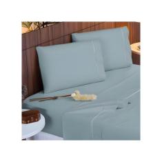 Jogo de Lençol Casal Padrão 4 Peças 400 Fios Ponto Palito com Elástico