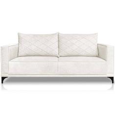 Sofa Nori 2 Lugares Pes De Ferro 160cm Linho Boucle 3300 Ezz