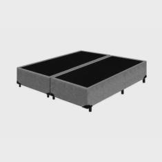 Cama Box Base Bipartido Casal Suede(1.38X1.88) - Genki Kenko , CINZACH