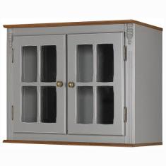 Armário de Cozinha Aéreo Hannover de Madeira 80 cm com 2 Portas de Vid