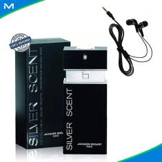 Perfume Silver Scent Masculino 100ml Com Fone de Ouvido Music Cabo