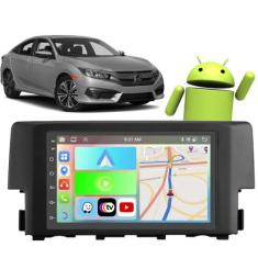Kit Multimidia Android CarPlay 7p  Civic G10 17 18 19 20 21 USB TV GPS