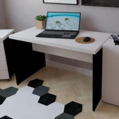 Mesa para Escritório 100cmx60cm Preto/Branco