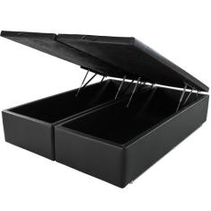 Box Baú King Bipartido 193x203cm -  BF Colchões, PRETO
