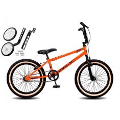 Bicicleta Aro 20 BMX PRO X S1 Faixa Bege V-Brake e Rodinhas-Unissex