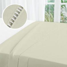 Lençol de Cima Solteirão/Viúvo com Vira e Ponto Palito Percal 180 fios