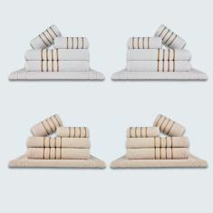 Jogo De Toalhas 20 Pçs Coleção Dubai 100% Algodão Br+bg