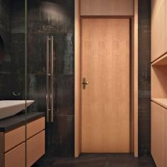 Kit Porta de Madeira 210x82cm Batente 11cm Lisa Padrão Imbuia Uniportas  Madeira