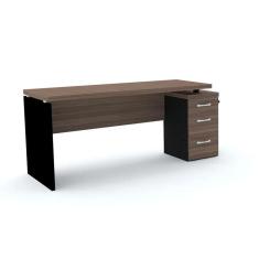 Mesa P/ Escritório 3 Gavetas Pandin Pe40 - Walnut