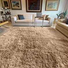 Tapete para Sala e Quarto Felpudo Cronos Casa Dona 200x300 cm Caramelo