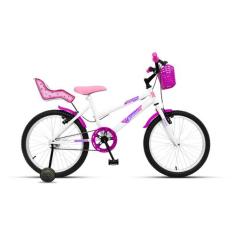 Bicicleta Aro 20 Feminina Infantil De 6 A 13 Anos com Roda de Apoio e 