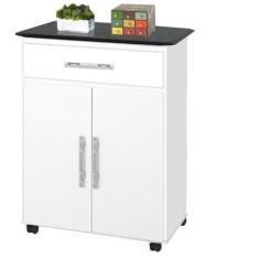 Balcão para microondas ou forno elétrico com rodinhas nap. 2 portas + 