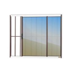 Janela Confort 2 Folhas com Grade Vidro Reflex 120cm X 120cm Brimak