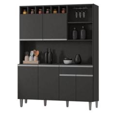 Armário para Cozinha Ambiente Kit Alice Cinza Fosco - AJL - AJL Móveis