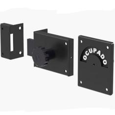 Fechadura Livre Ocupado Preta Soprano