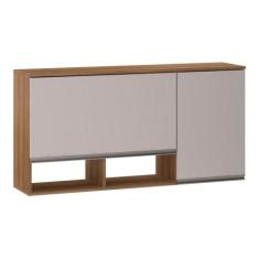 Armário Aéreo 120cm 2 Portas Basculantes C/Nichos Diana - LUCIANE MÓVE