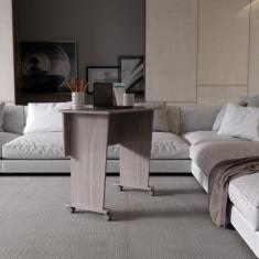 Escrivaninha Dobrável 80cm com Rodízio ME4117 - Tecno Mobili, Carvalho