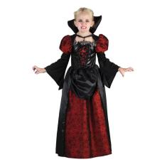 Fantasia Infantil Vampira Duquesa Mary Halloween com Colar
