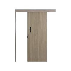 Porta De Correr Madeira 215X80Cm Sobrepor Reversível Melamínico Mgm Marrom