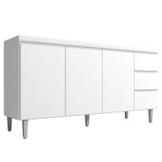 Balcão Para Pia Andréia 160 Cm 3 Portas Branco Ajl