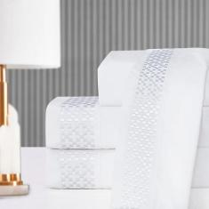 Jogo de Lençol Casal 4 Peças Gênova Percal 400 Fios Bordado - Bella Pr