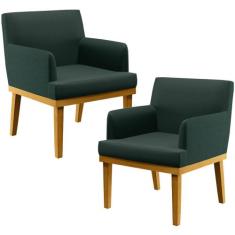 Kit 02 Poltronas Decorativas Para Sala de Estar Recepção Beatriz W01 L