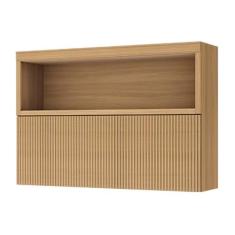 Armário Aéreo p/ Cozinha Marquesa c/ Nicho e 1 Porta Basculante Ripada