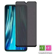 Película 3D Fumê Vidro Anti Espião Privacidade Xiaomi Redmi Note 8
