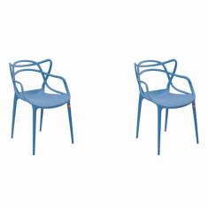 Conjunto com 2 Cadeiras Allegra Azul