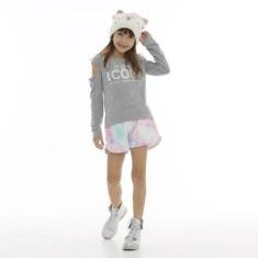 Blusa Infantil Manga Longa Com Lantejoulas Pega Mania-Feminino