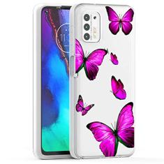 Zoeirc Capa para Moto G Stylus 2021 (não serve para a versão 2020), capa transparente Motolora G Stylus para meninas, capa protetora transparente à prova de choque de TPU para Motolora Moto G Stylus