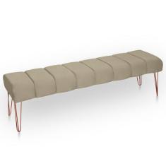 Recamier Estofada Casal King Size Luxo Veludo - Ateliê do Conforto, Be